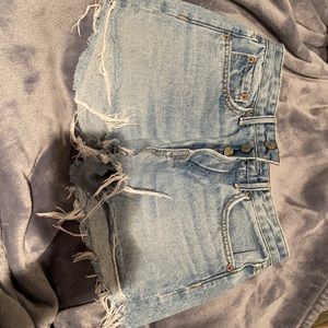 Light denim shorts